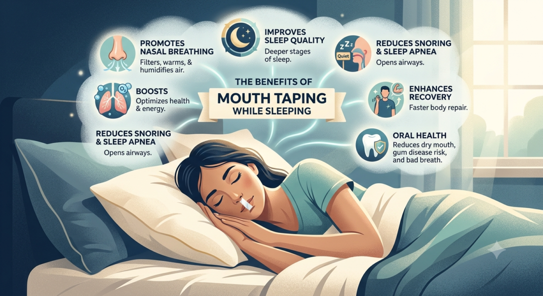 The benefits of mouth taping while sleeping